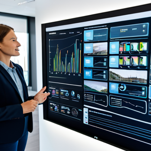 Home 6 A diverse team of professional data analysts and business strategists, fully clothed in modest business attire, are collaboratively engaging with a sophisticated holographic display in a modern, well-lit office. The display showcases intricate, interconnected visualizations of customer data insights and AI-generated personalized customer journey maps. One professional points thoughtfully towards a detailed, AI-generated buyer persona on the screen, illustrating deep customer understanding. The scene conveys innovation and strategic thinking. safe for work, appropriate content, fully clothed, perfect anatomy, correct proportions, natural pose, well-formed hands, proper finger count, natural body proportions, professional photography, high quality, realistic.