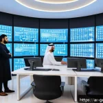 Home 18 생성형 AI로 이메일 캠페인 최적화하기 - A modern Middle Eastern digital marketing office scene showing a diverse team of Arab professionals ...